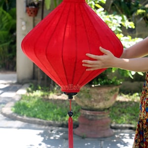Hoi An bamboo silk lanterns 26&#39;&#39; - huge lanterns for wedding decor -garden decoration -Events decoration -Ceiling light for living room 66cm