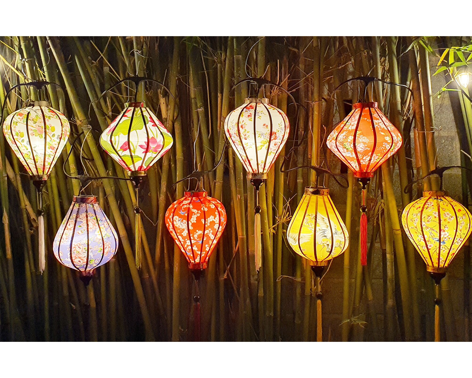Silk lantern lights deals