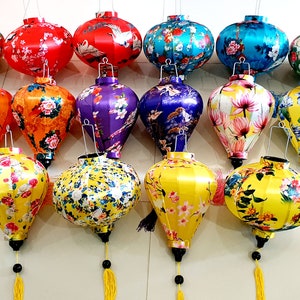 Set of 16 Vietnam silk lantern 35cm for Wedding party decorations - Outdoor garden lanterns
