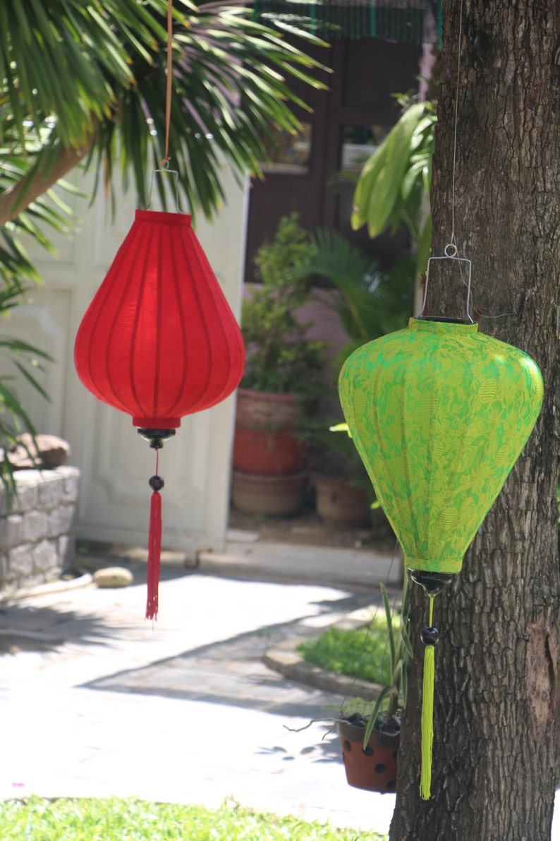 2 Pcs X HOI AN Silk Lanterns 20 52 Cm Lanterns Etsy