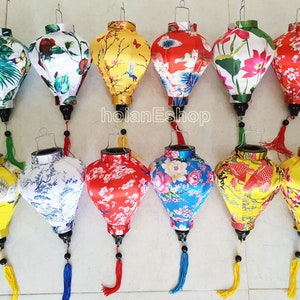 Set 12 Pcs Small Silk Lanterns 22cm For Wedding Party Decoration - Outside Party Decoration - Silk Lanterns For Wedding Gate Decor