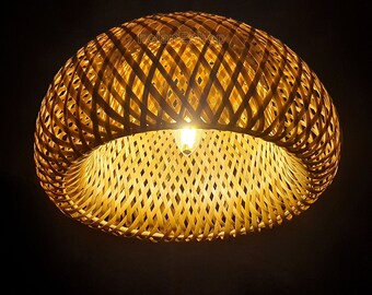 Bamboo Lamps Bamboo Ceiling Light For Living Room Decor Kitchen Decor Bedroom Decor Bamboo Pendant Light Pendant Lamps Bamboo Lampshade