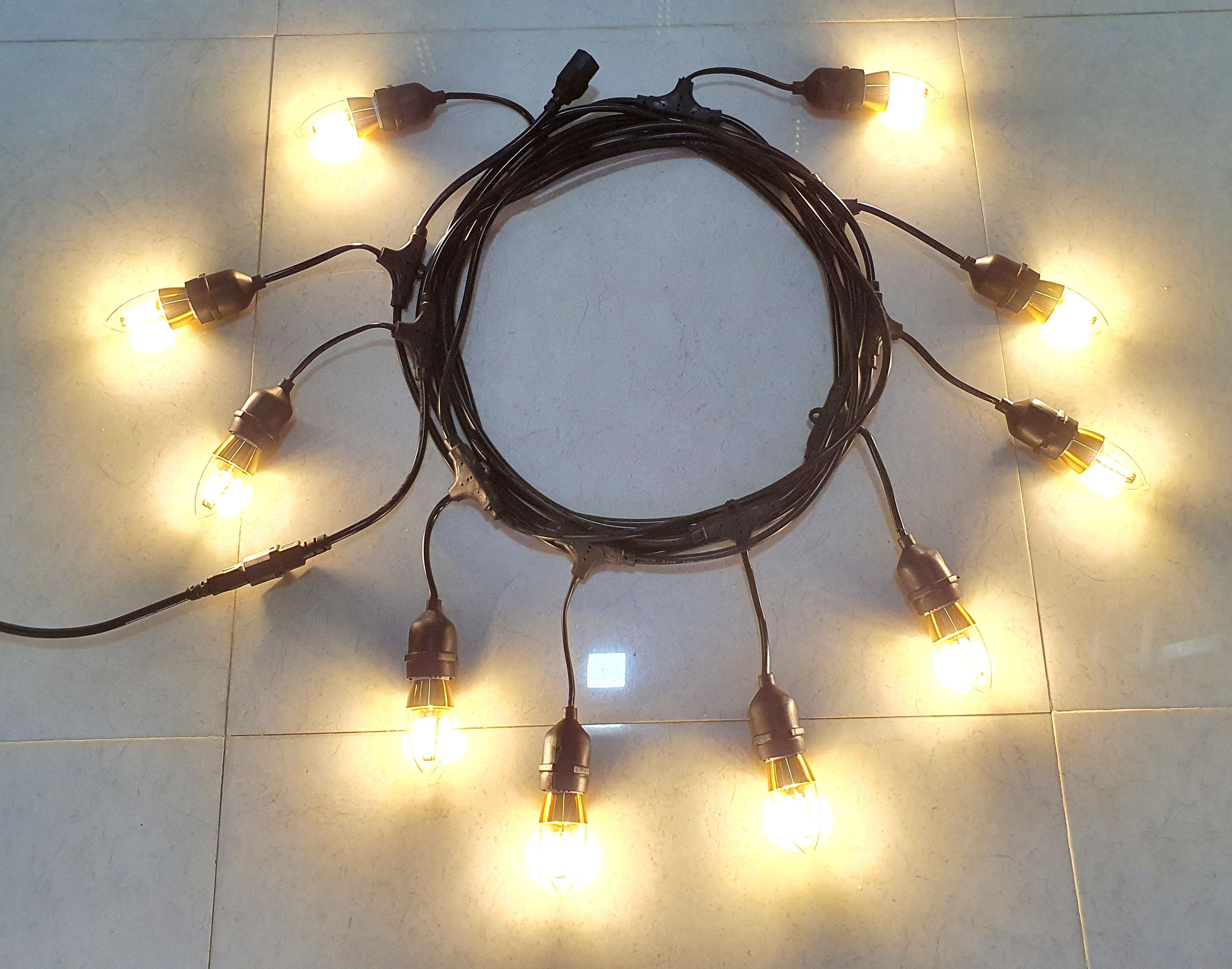 Outdoor String light kit of 10 pcs LED bulbs for lighting up Etsy