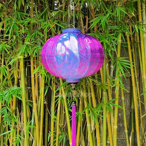 Hoi An Bamboo Silk Lanterns 55cm For Wedding Decorative Terrace Garden Decor Kitchen Decor Lantern For Tent Decor