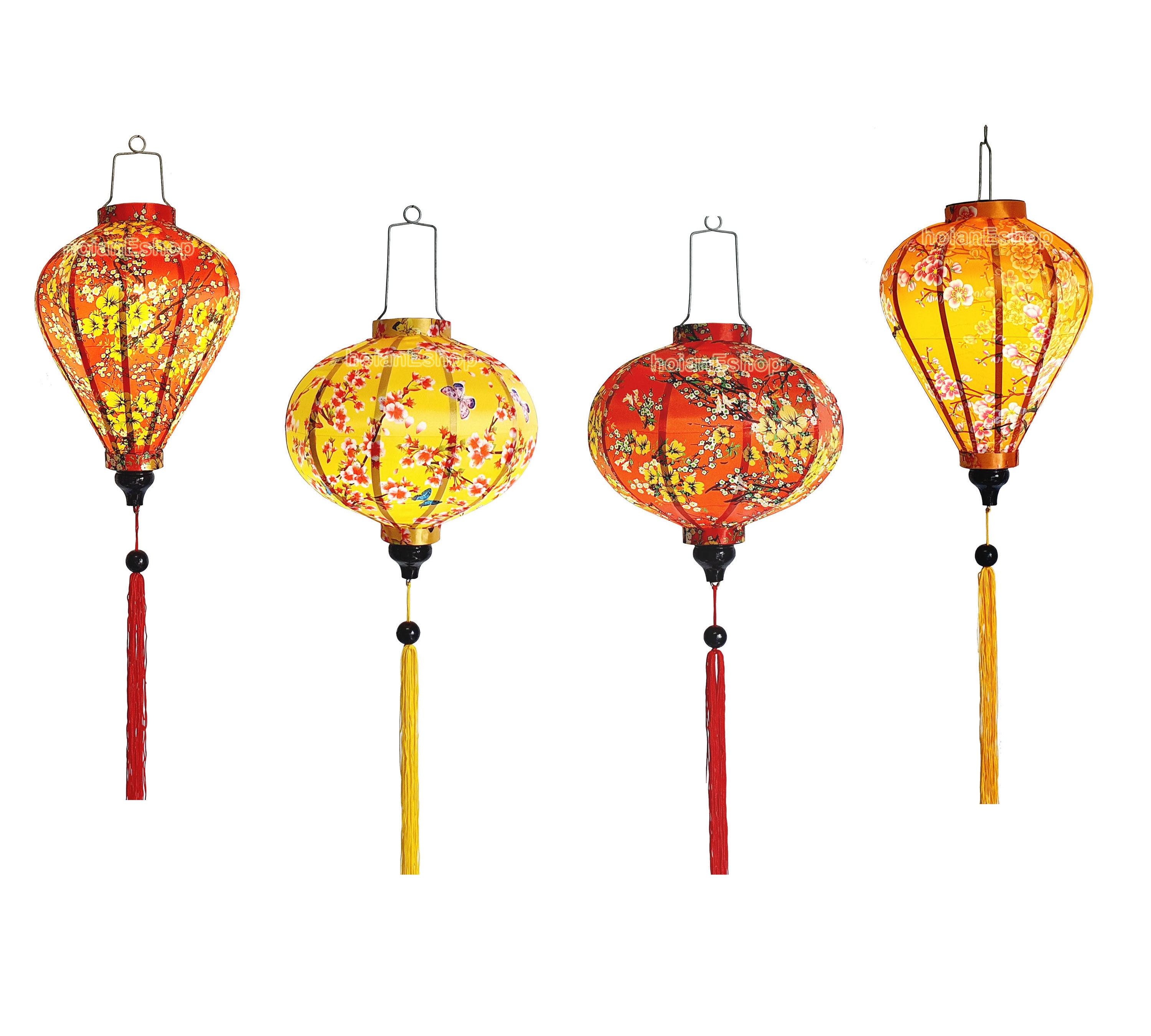 Lanterne Suspendue Décorative Vietnamienne - Tissu étanche - Dimensions 39x30x30 Cm - Pour Jardin, Terrasse, événement