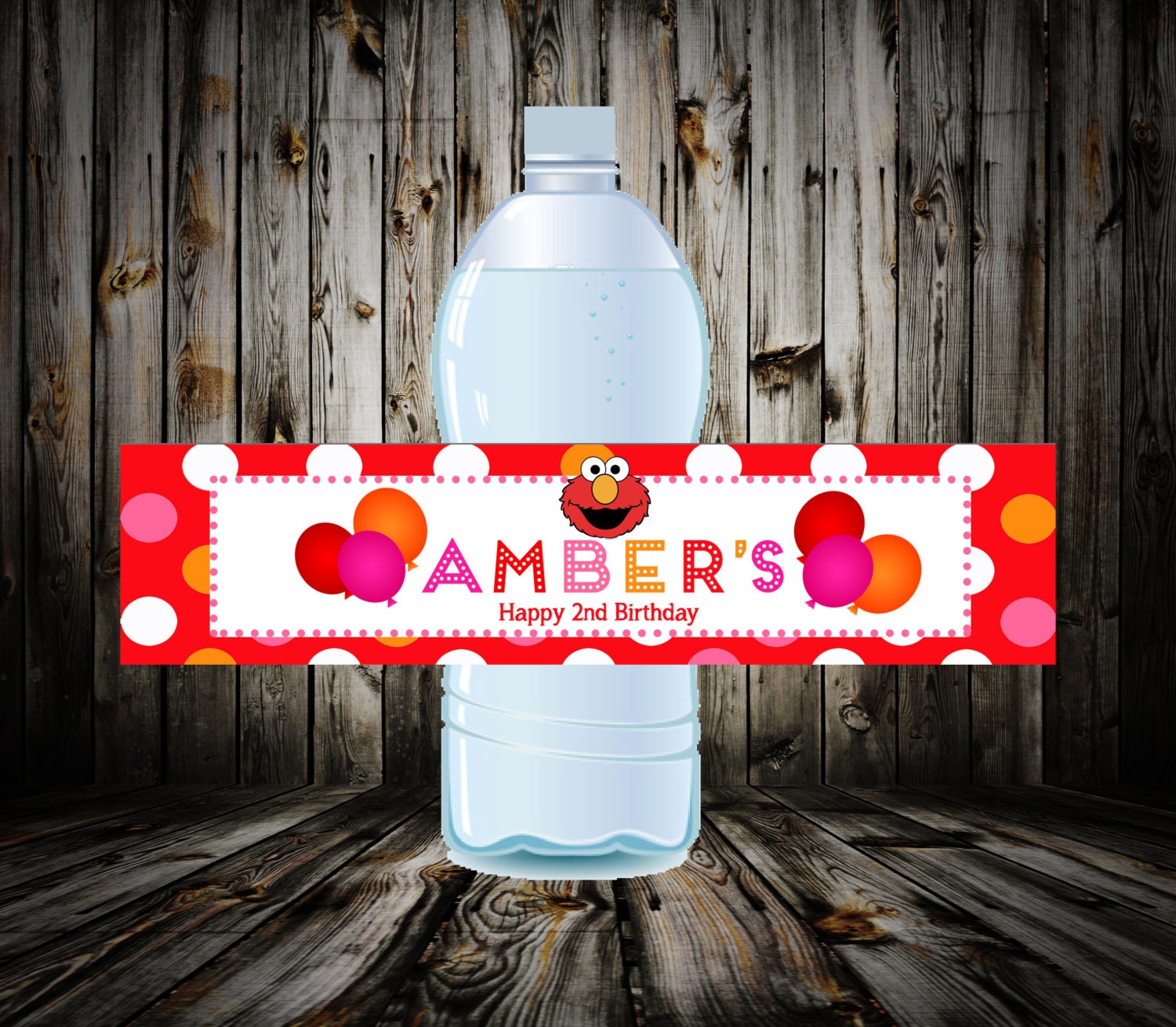 Elmo Water Bottle Label Elmo Water Bottle Wrapper sesame | Etsy