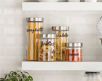 Kitchen Jar Decals, Pantry Labels, Container Decals, Jar Labels, personalized Labels, Kitchen Canister Decals, Pantry Decals, Kitchen Labels