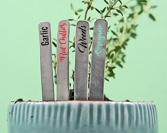 Herb garden tag, Garden labels, Herb Markers, Garden sign, Personalized Garden Marker, Plant Marker, Metal Marker, Shabby, Chic, Garden Gift