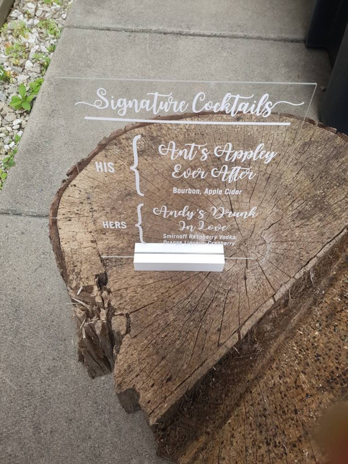 Custom 8x10 Acrylic Bar Sign Wedding Signs Bar Menu Etsy Canada