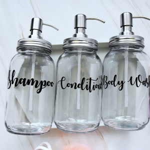 Custom Vinyl baño calcomanía bodywash calcomanía, botella de vinilo champú botella vinilo jabón pegatina, vinilo champú calcomanía, acondicionador pegatina