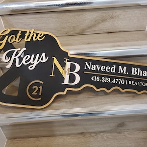 Custom Key Sold Sign, Closing Photo Prop, Modern Key Sign for Realtors, Closing Sign, Sold Sign, Custom Realtor Gift, Realtor Prop sign