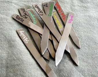 Herb garden tag, Garden labels, Herb Markers, Garden sign, Personalized Garden Marker, Plant Marker, Metal Marker, Shabby, Chic, Garden Gift