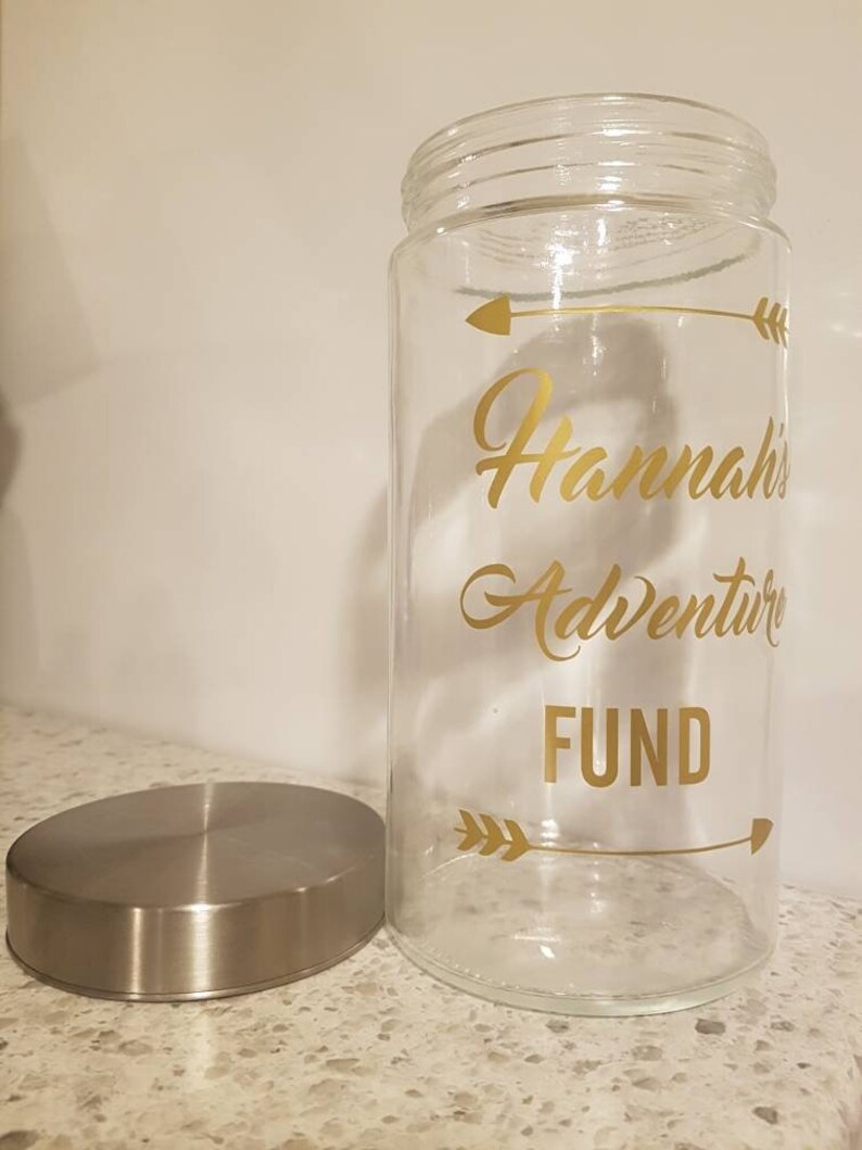 Custom Travel Jar Money Jar Vinyls Custom Travel Gifts Etsy