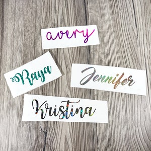 Custom Vinyl Name Decal, Laptop Decal, Helmet Vinyl, Water Bottle Vinyl, Snowboard Sticker, Vinyl Skateboard Decal, Yeti Tumbler Sticker