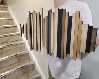 Art des ondes sonores, cadeau pour enregistrement vocal, art mural en bois, art de la forme d'onde, représentation visuelle du son, art mural en bois, décoration murale rustique personnalisée