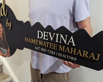 Custom Key Sold Sign, Closing Photo Prop, Modern Key Sign for Realtors, Closing Sign, Sold Sign, Custom Realtor Gift, Realtor Prop sign