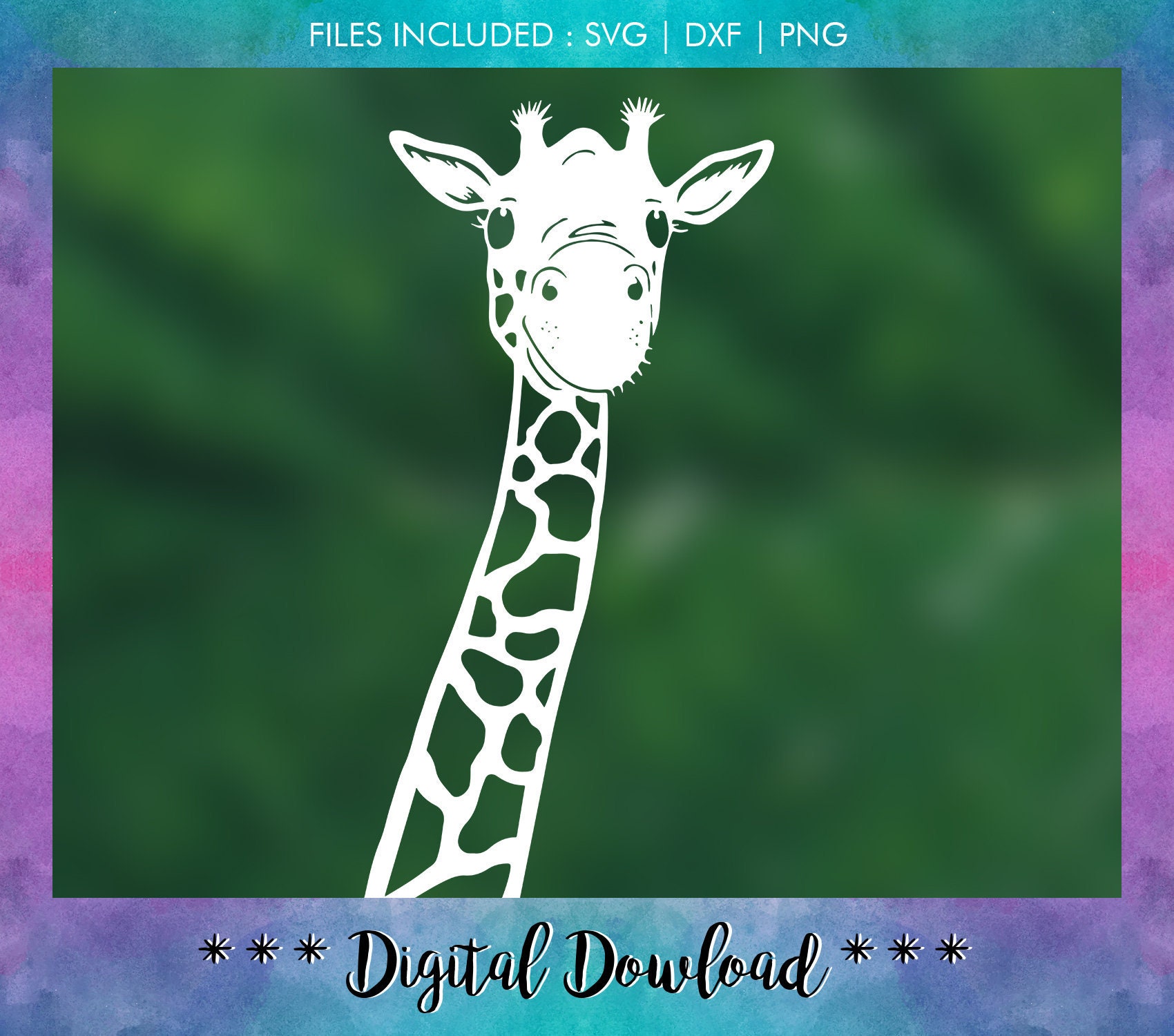 Download Giraffe Svg Giraffe Clipart Zentangle Giraffe Svg Giraffe Etsy