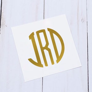 Personalisierte Monogramm Vinyl Aufkleber, Monogramm Auto Aufkleber, Monogramm Laptop Aufkleber, Monogramm Laptop Aufkleber, erste Monogramm Vinyl Aufkleber