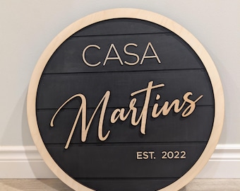 Casa last name home sign, Welcome gift New Home, Realtor gift Welcome, Housewarming gift Welcome sign, Entryway decor welcomel, Mom Welcome