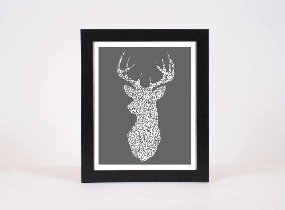 hunting gifts hunting decor Minimalist artwork deer wall art deer print