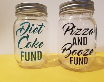 Custom Jar, Travel Jar, Adventure Jar, Piggy Bank, Coin Collection, Money Collection, Swearing Jar, Dirty mouth, Birthday Gift, Funny gifts