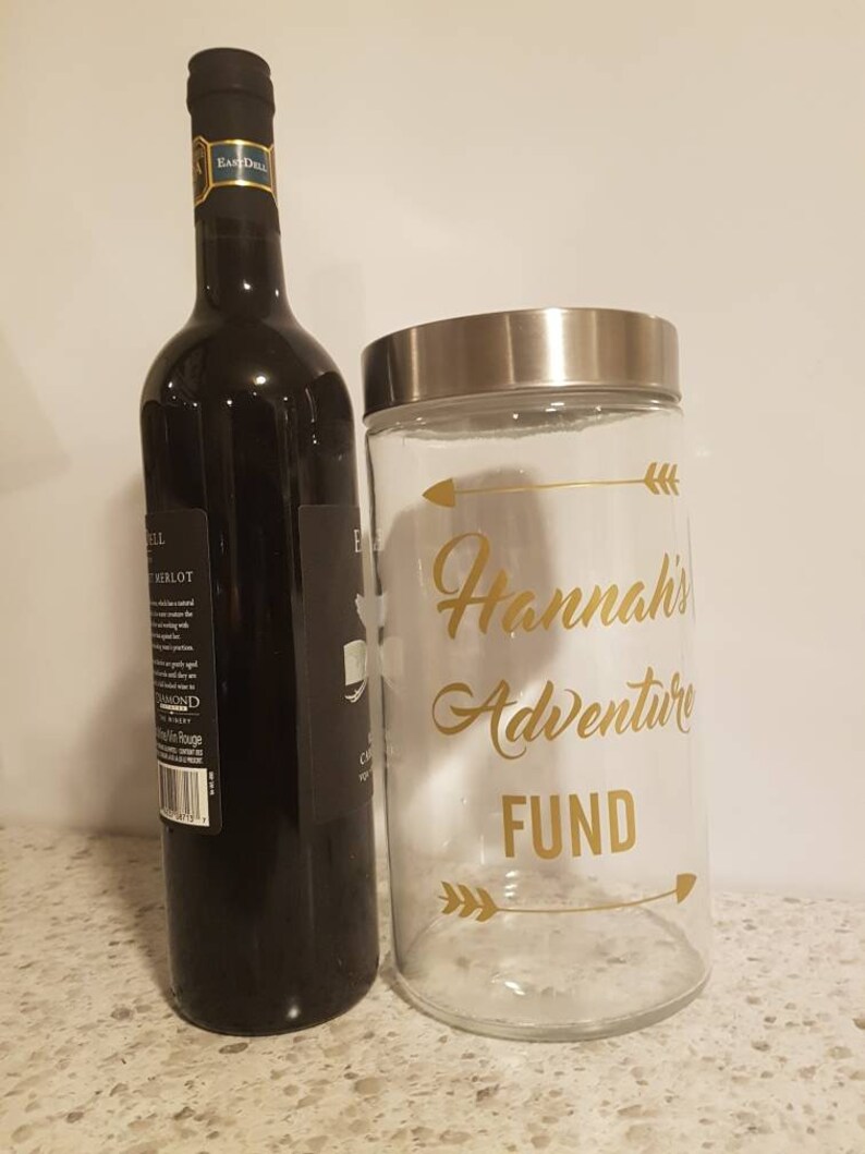 Custom Travel Jar Money Jar Vinyls Custom Travel Gifts Etsy
