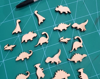 Dinosaur wood cut outs, Jurrasic crafting cut outs, Custom Dinosaur gift, anthropologist gift, Dino lover gift, T-rex dino craft supplies