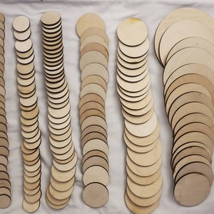 Baltic Birch Wood Rounds, unfinished 1/4" Birch Circles, Blank Round for Crafts, DIY Blank Circle, Circle Blank, Craft Supply, Wood Circles