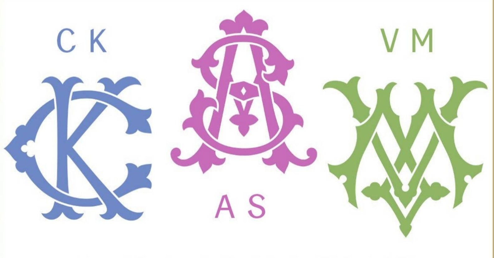 Vinyl Monogram Monogram Decals Only Initial Decals Etsy