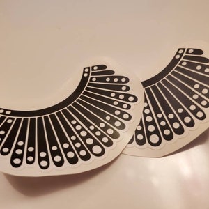 Dissent Collar Sticker, RBG collar sticker, laptop sticker, Ruth Bader Ginsburg dissent collar vinyl sticker, Notorious RBG Dissent Collar