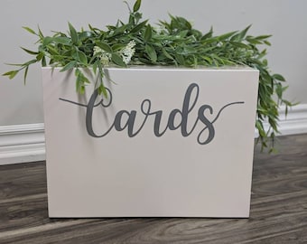 Cards Vinyl Decal, No box Metallic Gold Sticker, Decal only, Wedding Reception, diy Card Box Sign, Rustic Wedding Decor, Wedding Vinyl Decal