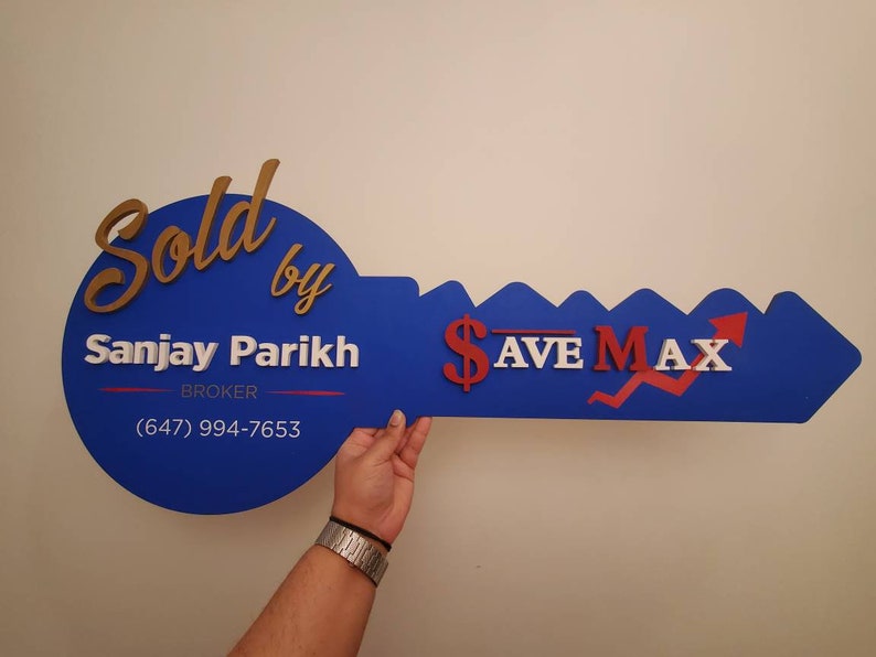 Sold Prop Sign Custom Key Sold Sign, Closing Photo Prop, Modern Key Sign for Realtors ...