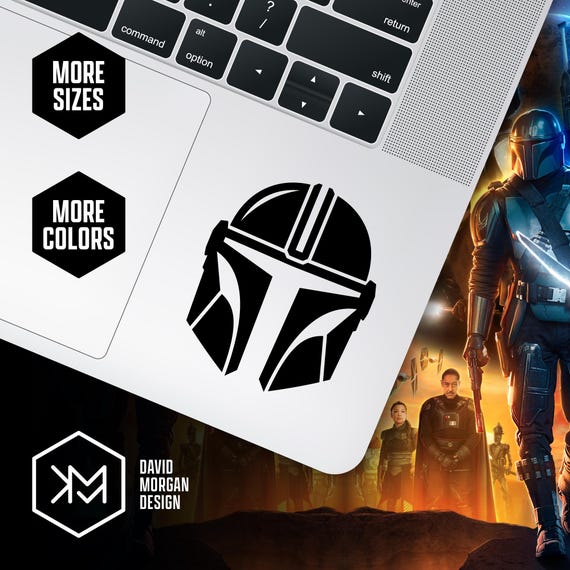 Din Djarin's Helmet Vinyl Decal • Star Wars • The Mandalorian