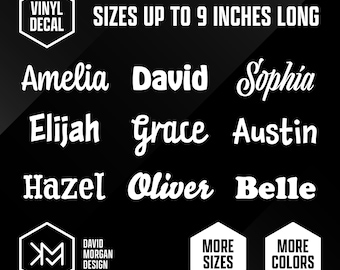 Custom Name Vinyl Decal