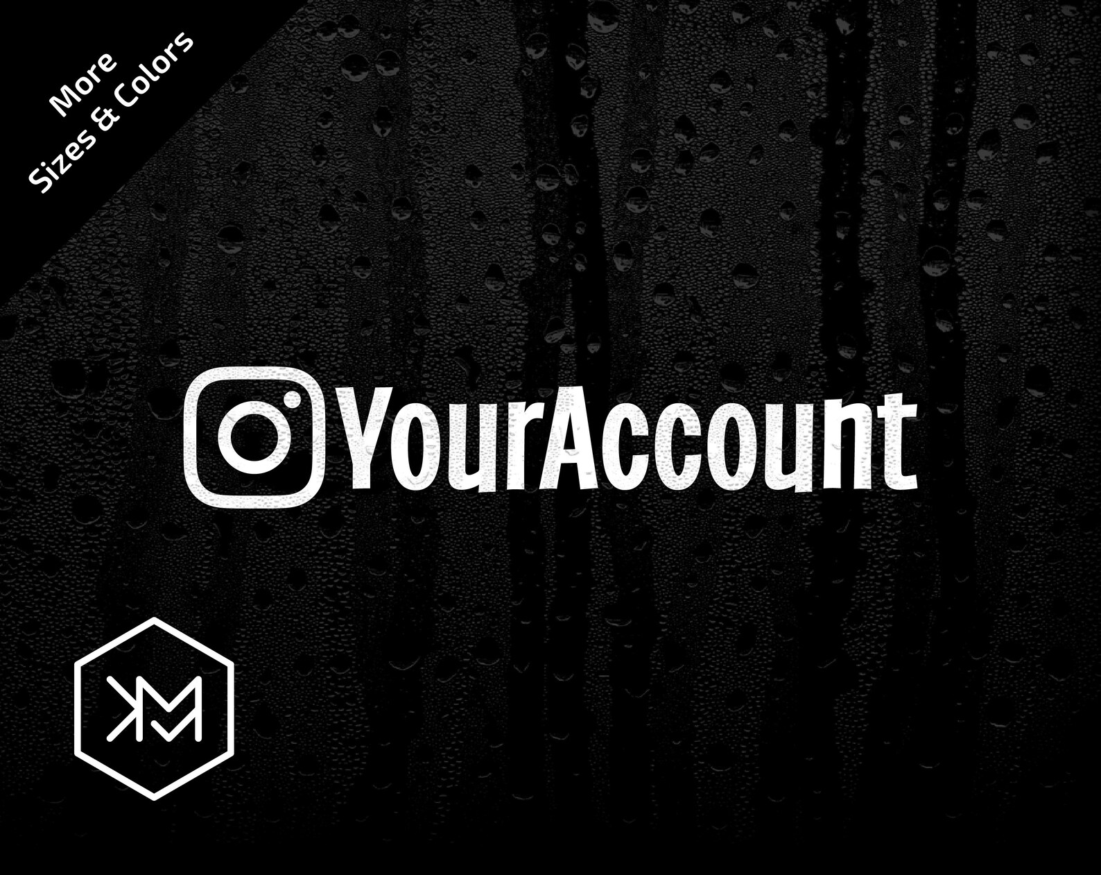 Instagram Account Name Vinyl Decal Etsy