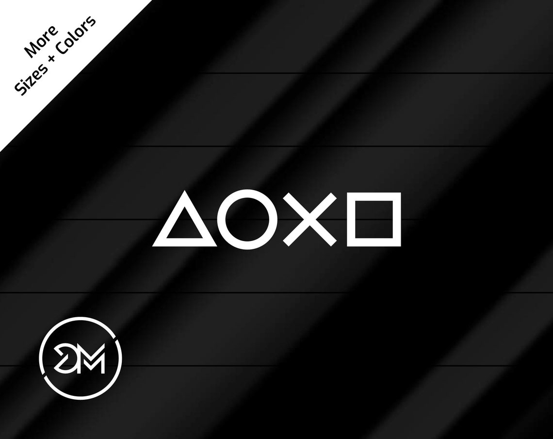 PlayStation Triangle Circle X Square Horizontal Vinyl Decal Etsy