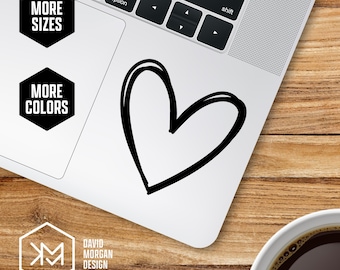 Hand Drawn Heart Vinyl Decal