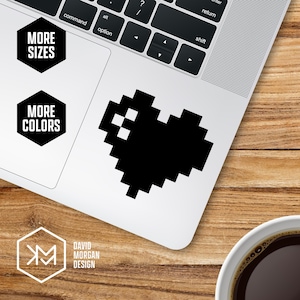 Retro Pixel Life Heart Vinyl Decal