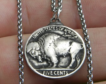 Authentic 1936 Buffalo Indian Nickel 