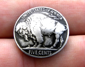 Authentic Buffalo Indian Nickel coin pin brooch  for hats shirts jackets  1920 1924 1925 1926 1927 1928 1929 1930 1934 1935 1936 1937 1938
