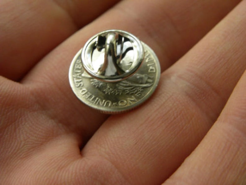 Vintage authentic Mercury dime coins handmade pin brooch with in gift box various available dates