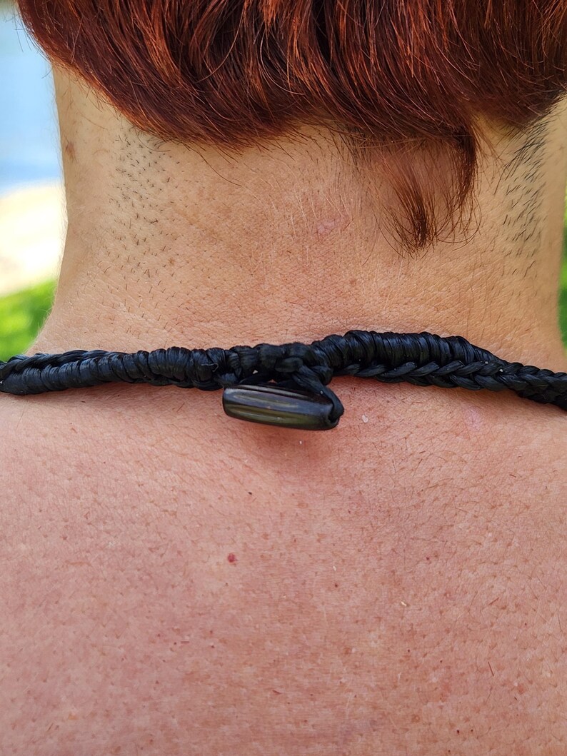 Krigare Shaman-stil tänder äkta alligatortänder turkos halsband choker bild 5