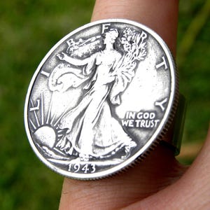 1945 silver walking liberty half dollar coin - Etsy 日本