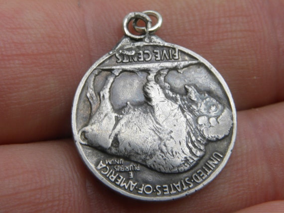 Collana Con Ciondolo Moneta Indiana Autentica – Bufalo – Nichel – 1920/1924/1936/1937/1938