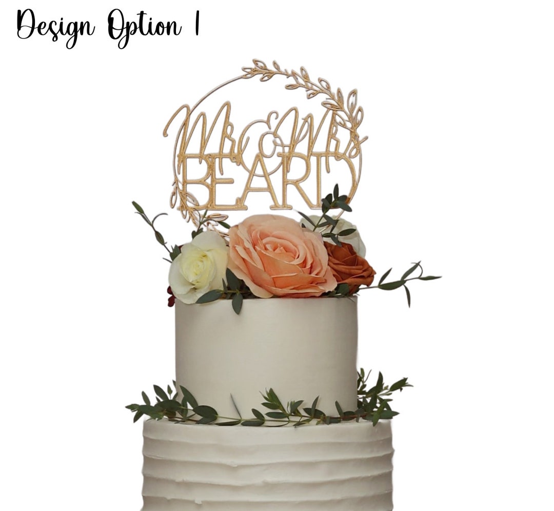Custom Wedding Cake Topper 3D Printed 3 Designs - Etsy