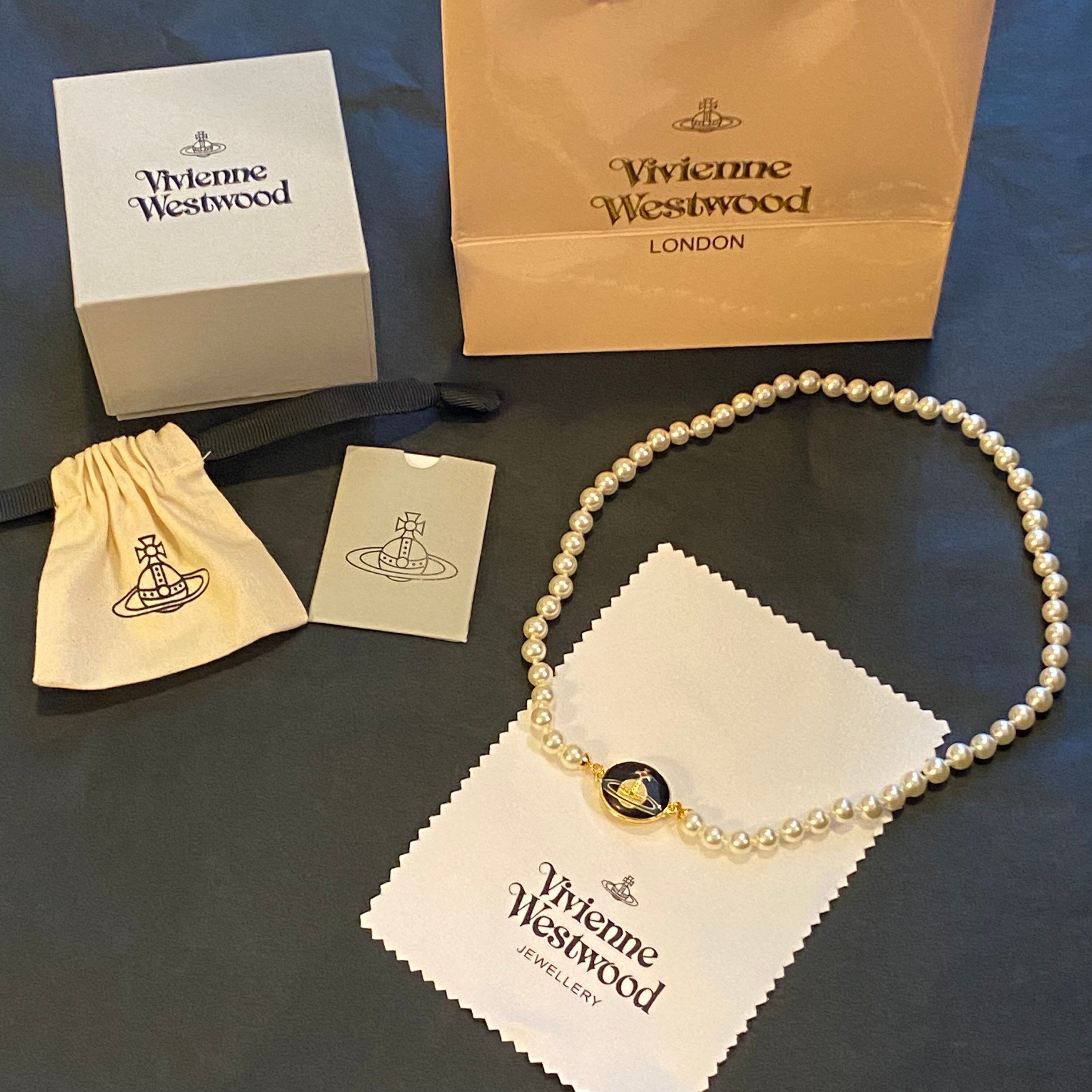 Vivienne Westwood Pearl Orb Loelia Gold Necklace Etsy Finland