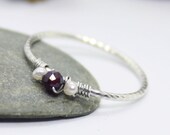 Cute Garnet And Pearl Silver Ring, Garnet Ring, Statement Ring, Stackable Simple Ring, Red Gemstone Ring, Stacking Ring, Valentine 39 s gift