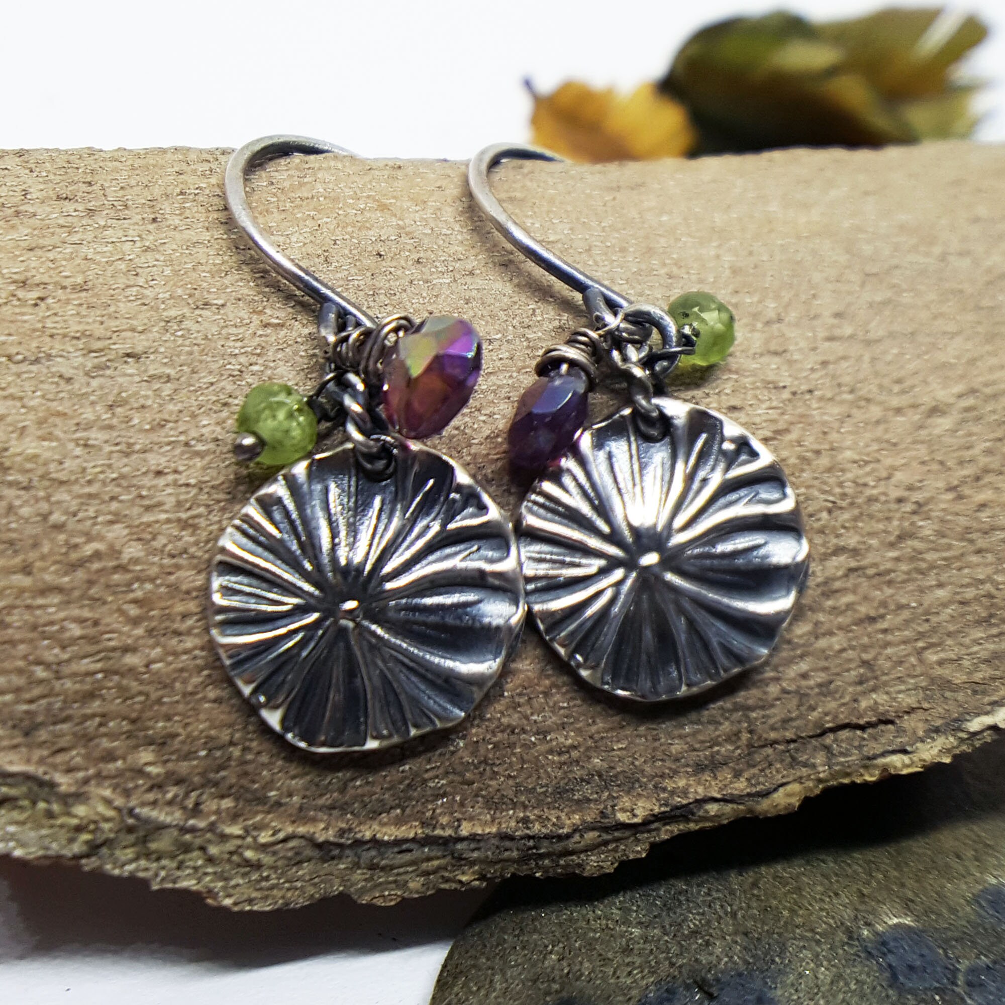 Sterling Silver Lovely Daisy Earrings Dangle & Drop Earrings Etsy