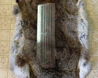 Je3 Extra large brown Rabbit skin , bunny fur, pelt tanned by me.