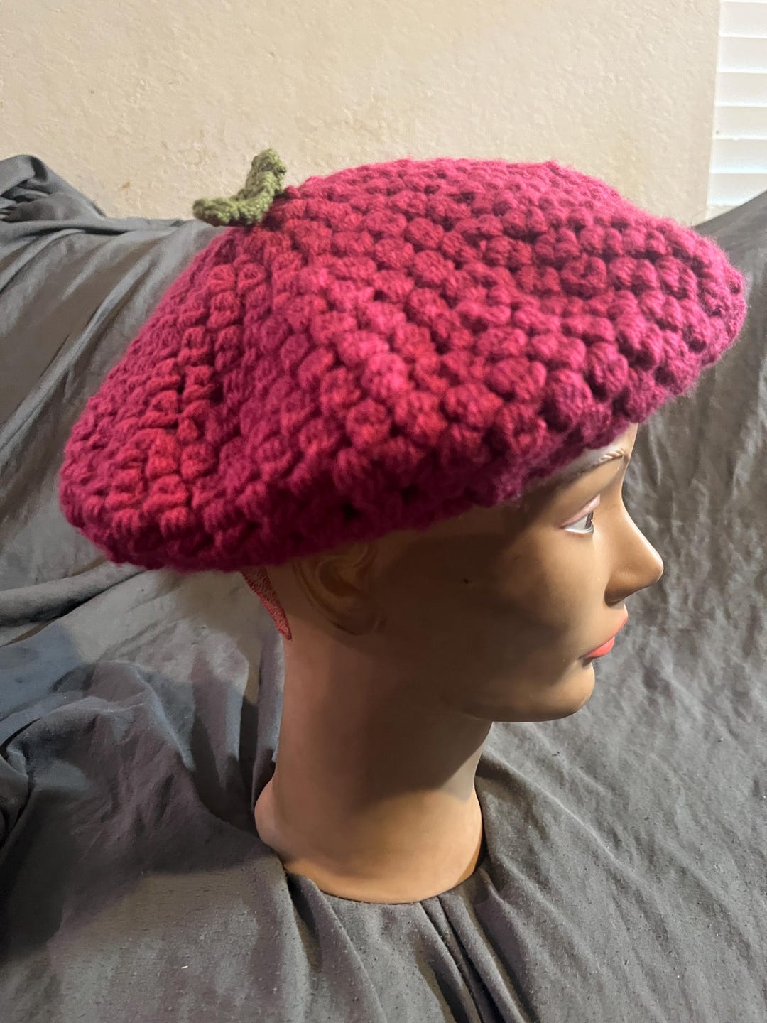 Crochet Raspberry Beret - Etsy